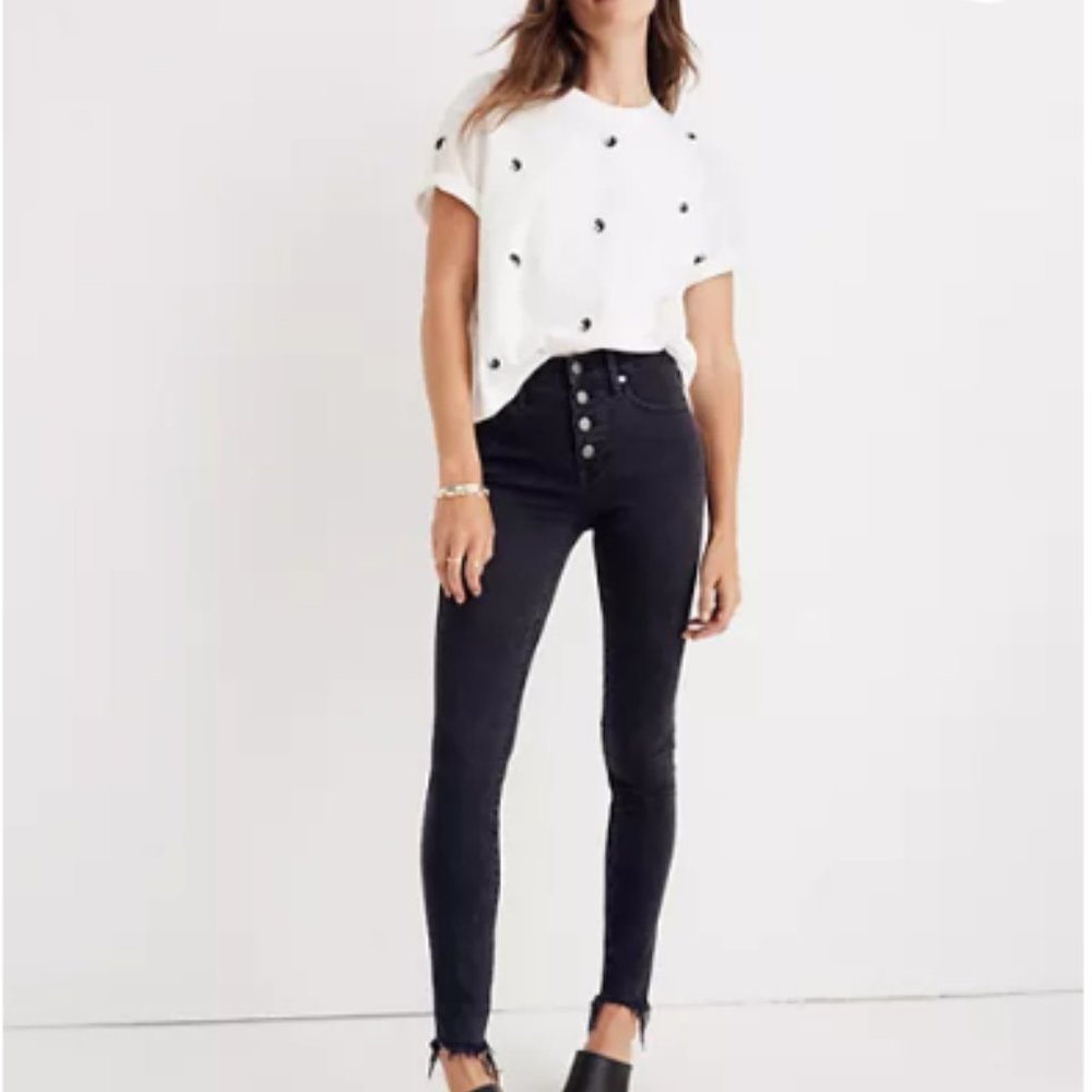 Madewell 9" High-Rise Skinny Jeans  Faded Black 27